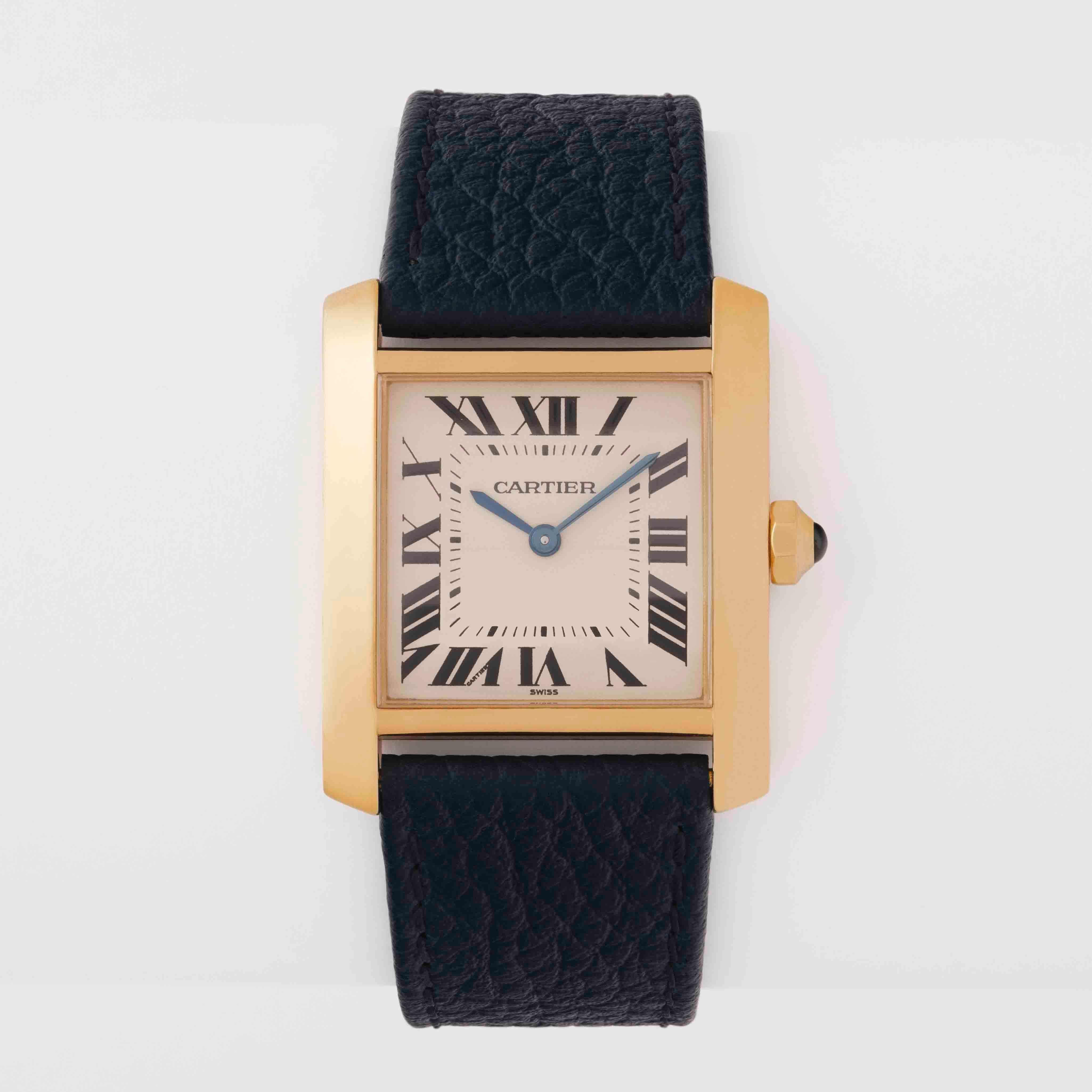 Moderno Orologio Cartier Tank Française Modello 1821 in oro giallo 18 carati in vendita