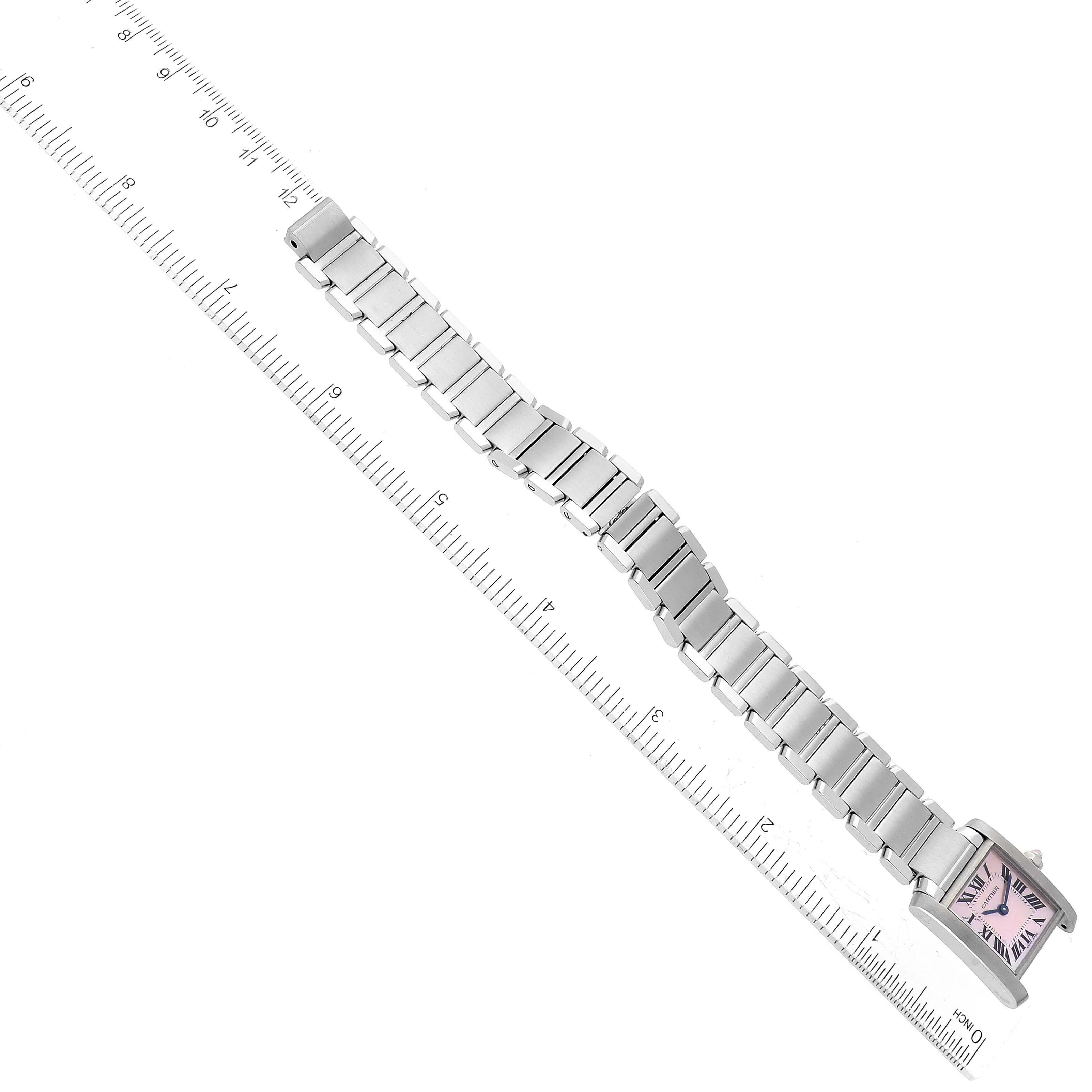 Cartier Tank Francaise Quadrante Madreperla Orologio da donna in acciaio W51028Q3 1