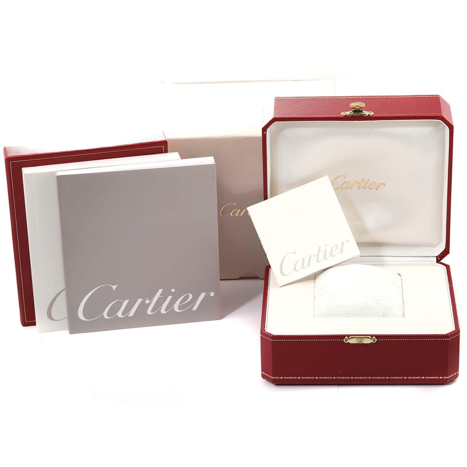 Cartier: Edelstahl-Damenuhr Tank Francaise Rosa Double C Decor Limitierte Auflage im Angebot 1
