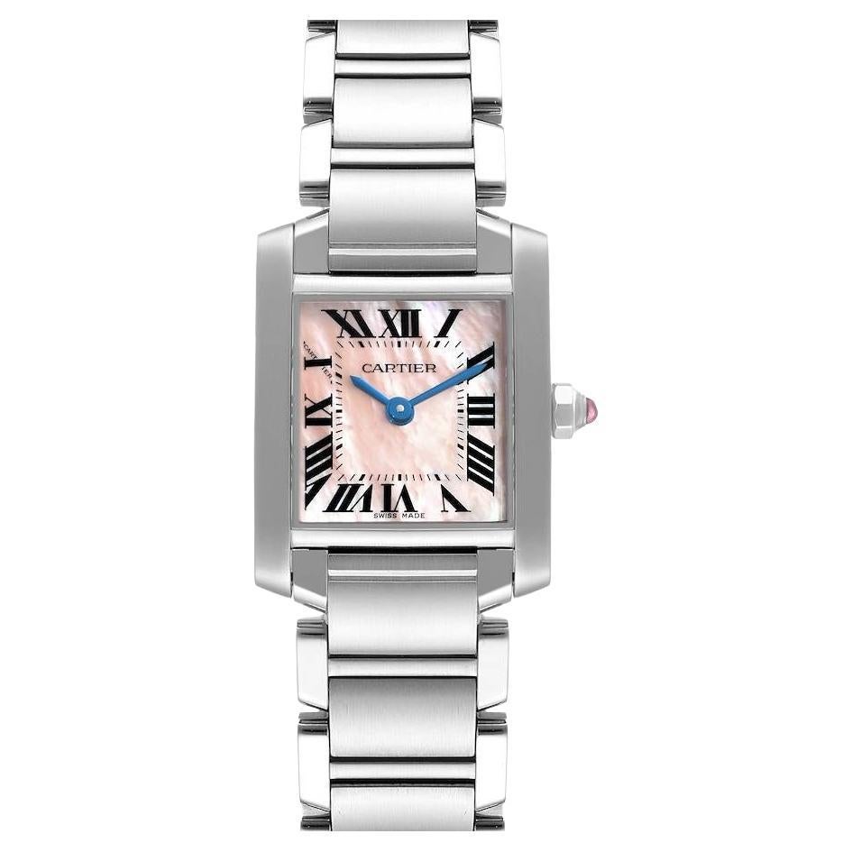 Cartier Tank Francaise Pink MOP Steel 