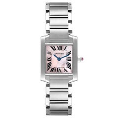 Cartier Tank Francaise Pink MOP Steel Ladies Watch W51028Q3