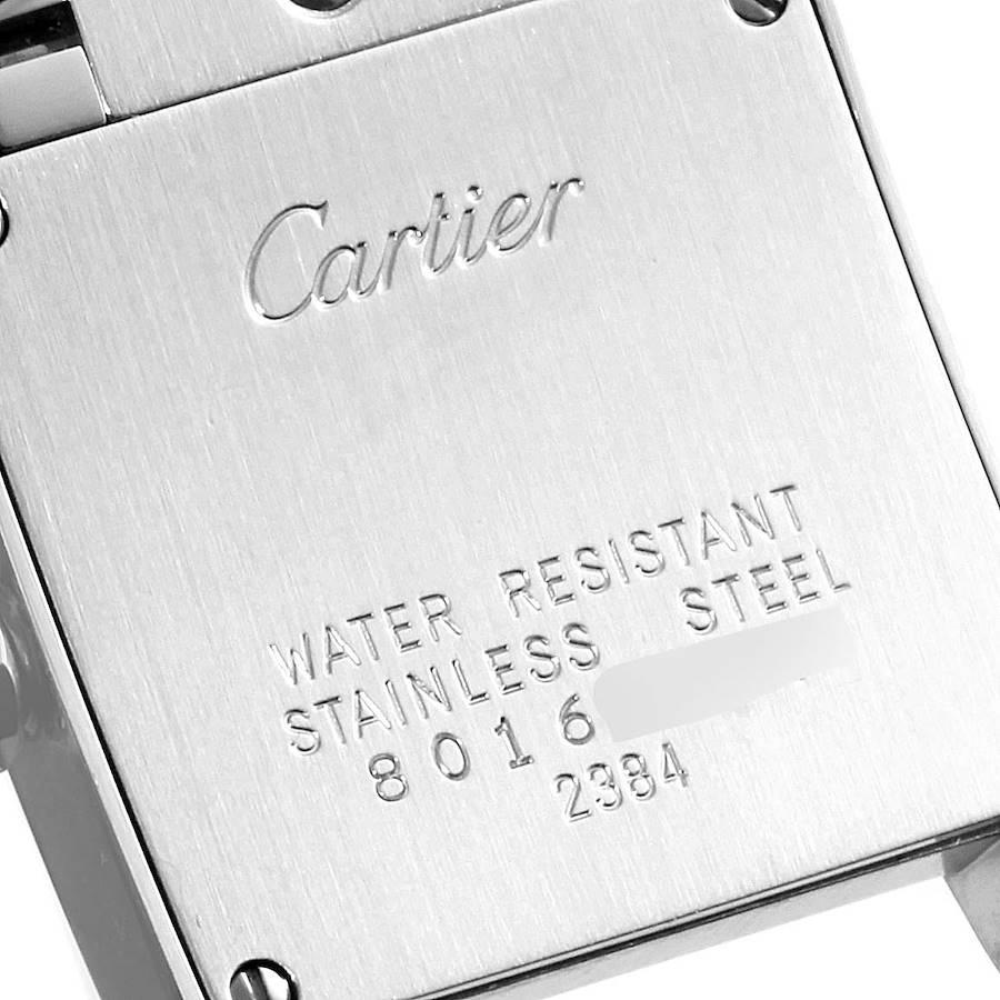 Cartier Tank Francaise Pink Mother of Pearl Steel Watch W51028Q3 Box Papers 2