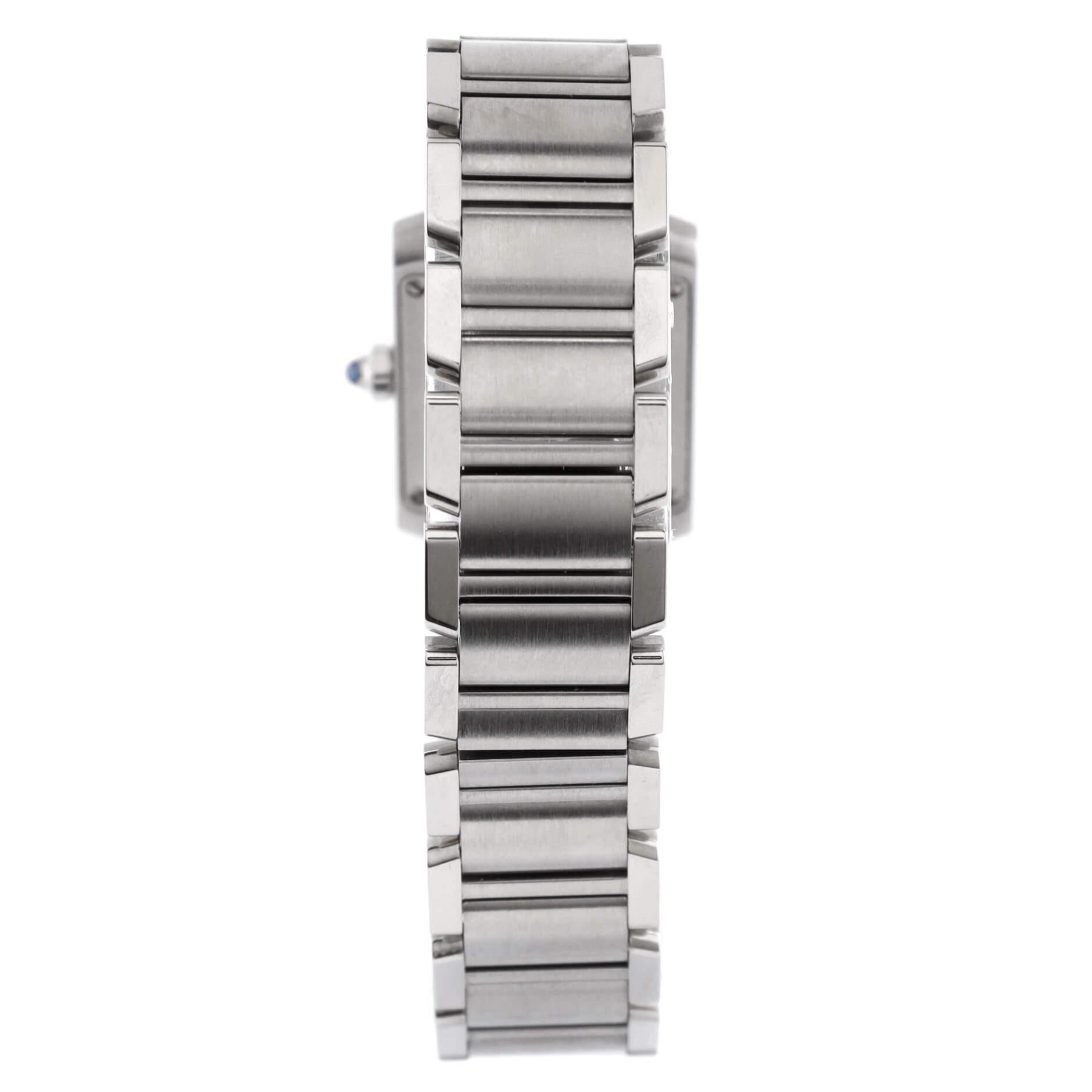 Cartier Tank Francaise Quartz Watch Stainless Steel 20 at 1stDibs cartier 2301 cc 708 177 original cartier cc 708 177 price cartier 2301 cc 708 177 price