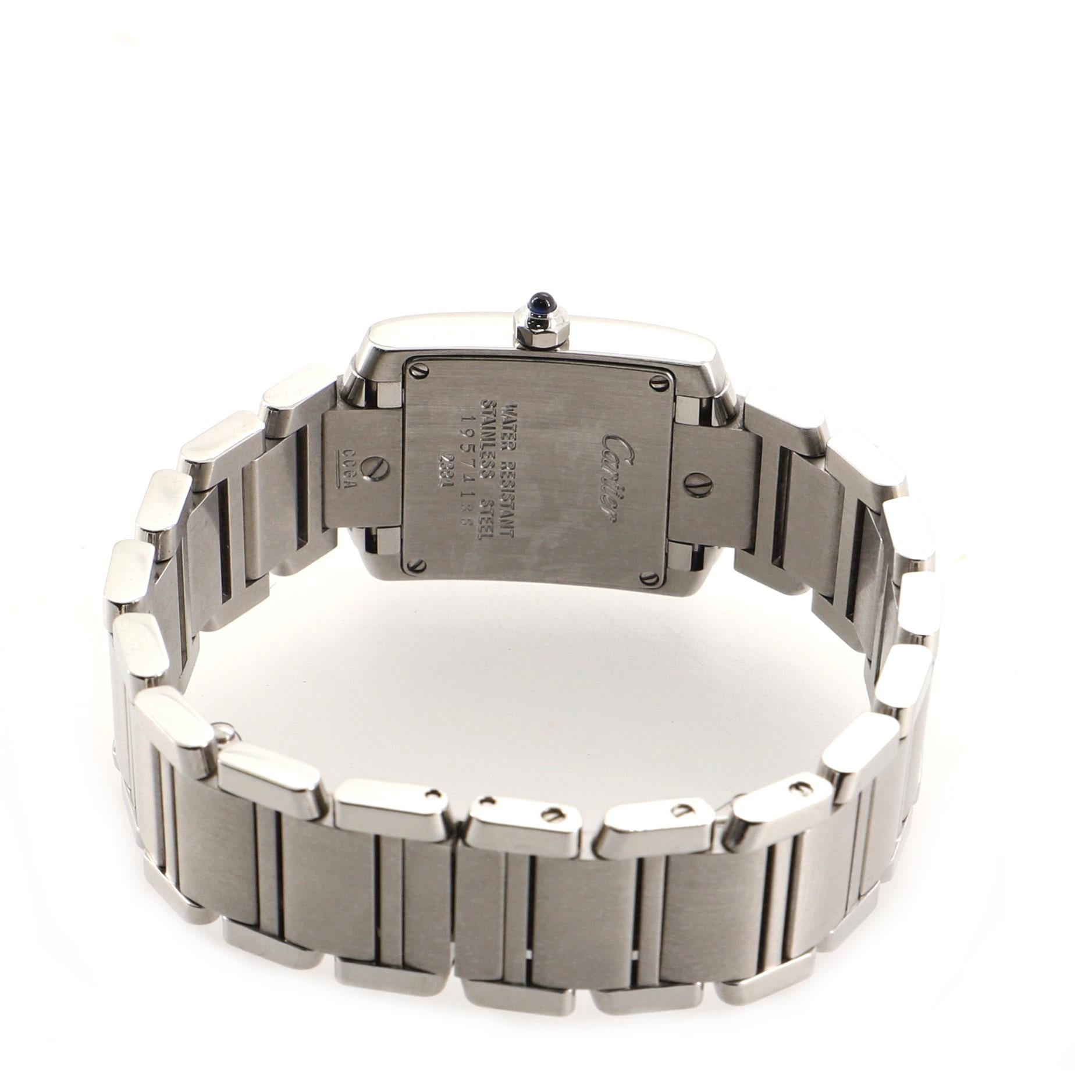 Cartier Tank Francaise Quartz Watch Stainless Steel 20 1