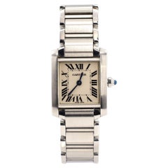 Cartier Tank Francaise Quartz Watch Stainless Steel 20