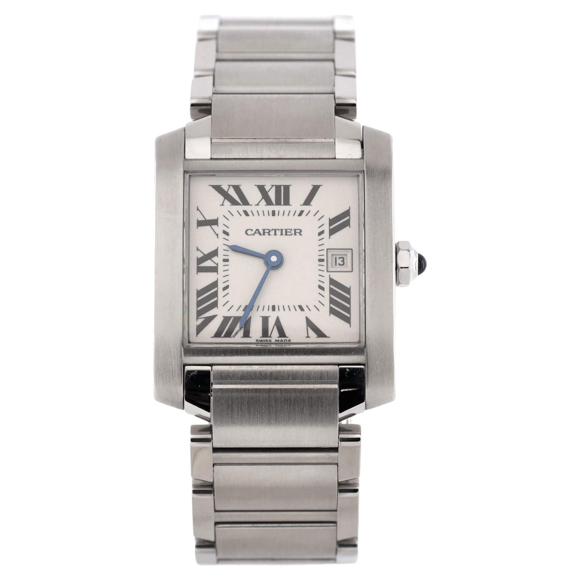 TANK FRANCAISE 25 GOLD STEEL WHITE DIAL