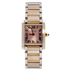 Cartier Tank Francaise Quartz Watch Stainless Steel and Rose Gold with Mother