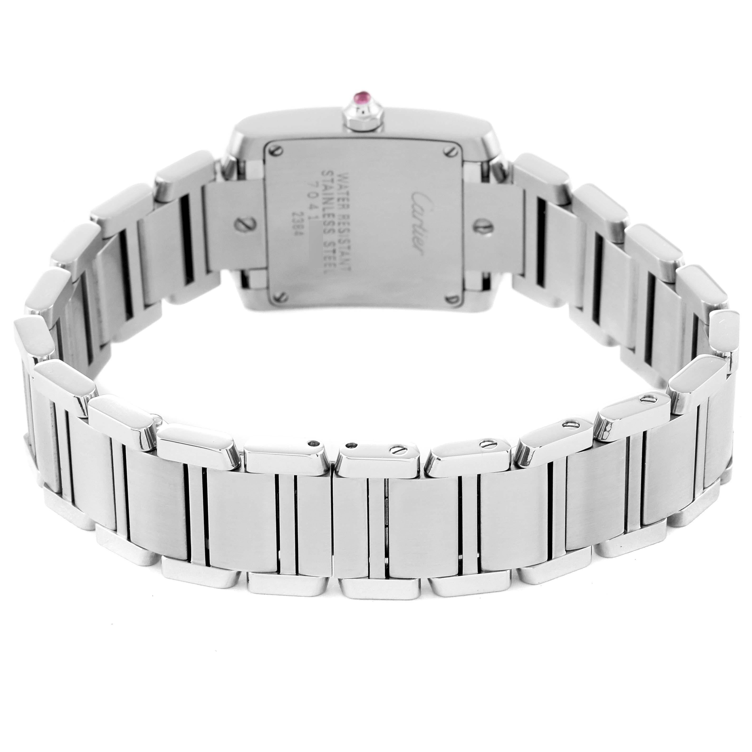 Cartier Tank Francaise Raspberry Dial Limited Edition Ladies Watch W51030Q3 2