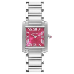 Cartier Tank Francaise Raspberry Dial Limited Edition Ladies Watch W51030Q3