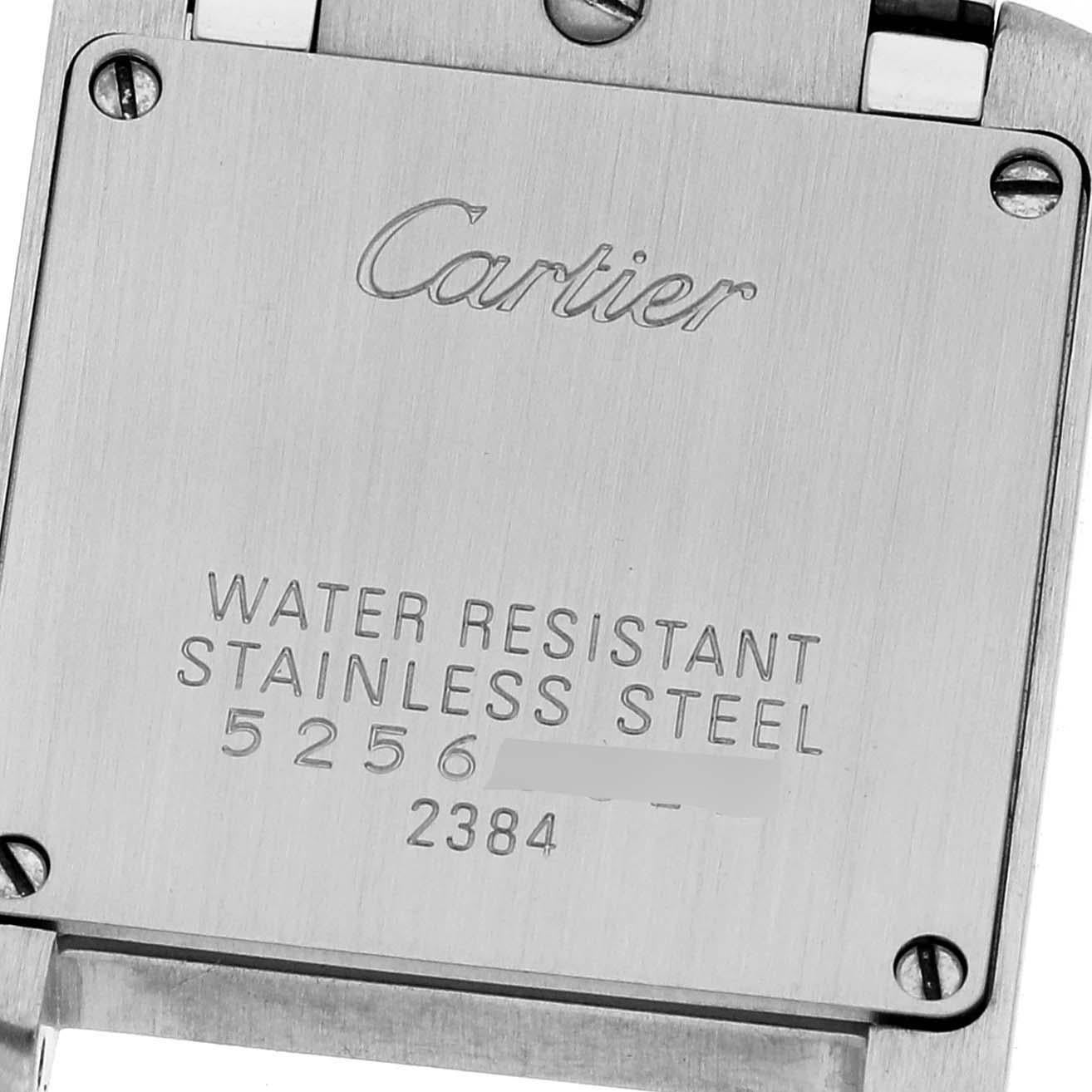 Cartier Tank Francaise Raspberry Dial Limited Edition Steel Ladies Watch 2