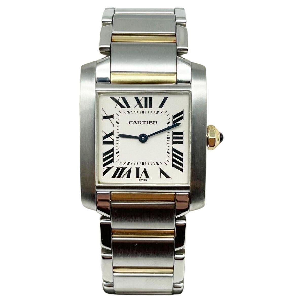 Cartier Tank Francaise Ref 2301 Midsize 18K Yellow Gold Stainless Steel at  1stDibs | cartier 2301 cc 708 177 price, cartier water resistant swiss made 2301  cc708177, cartier cc708177
