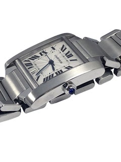 Cartier Tank Francaise Ref 2302 Steel Automatic Wrist Watch
