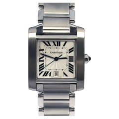 Cartier Tank Francaise Ref 2302 Steel Automatic Wrist Watch