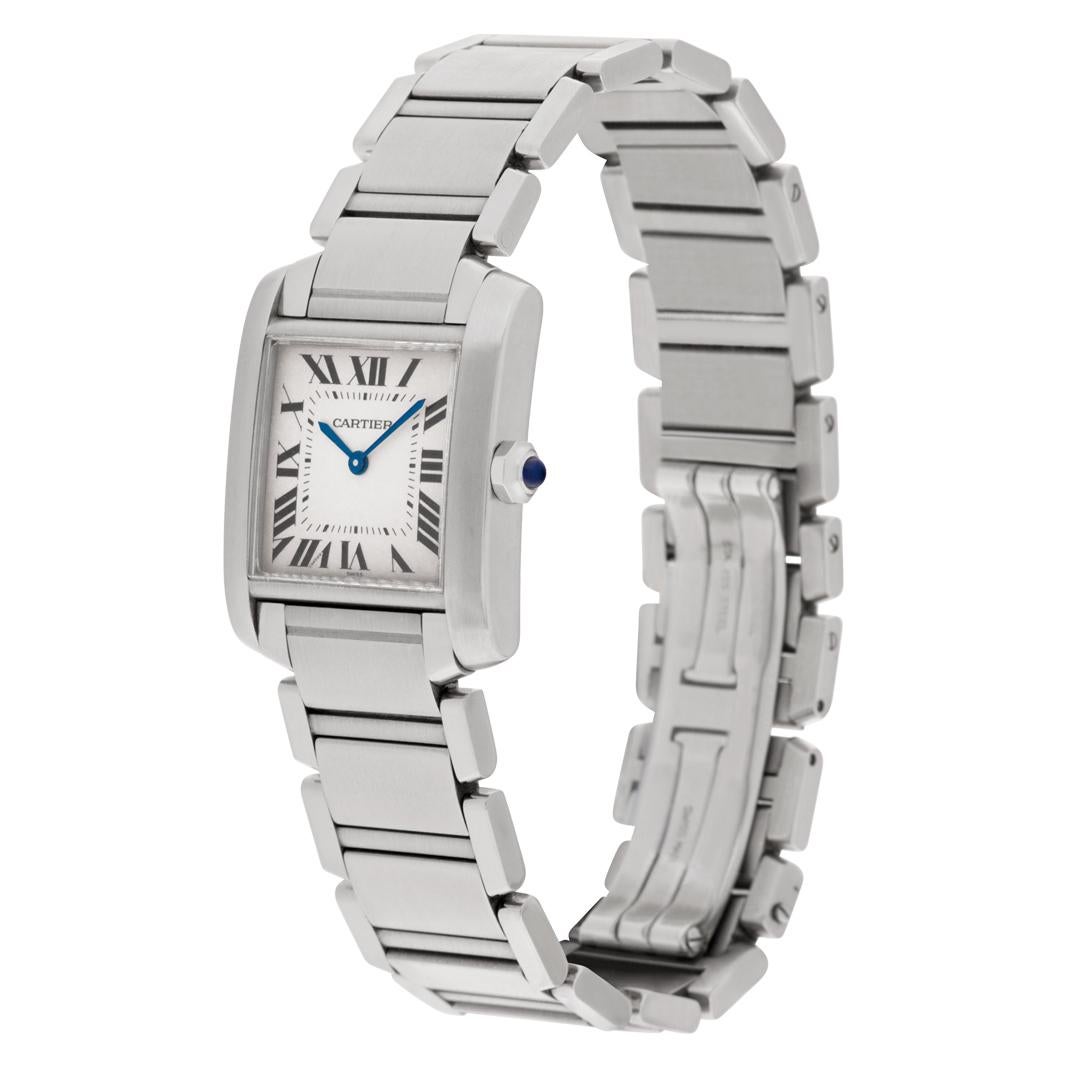 Cartier Tank Francaise in stainless steel. Quartz. 25 mm case size. Ref WSTA0005. CXirca 2010s. Fine Pre-owned Cartier Watch.   Certified preowned Classic Cartier Tank Francaise WSTA0005 watch is made out of Stainless steel on a Stainless Steel