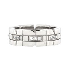 Cartier Tank Francaise Ring 18K White Gold with Diamonds