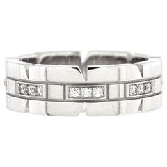 Cartier Tank Francaise Ring 18K White Gold with Diamonds