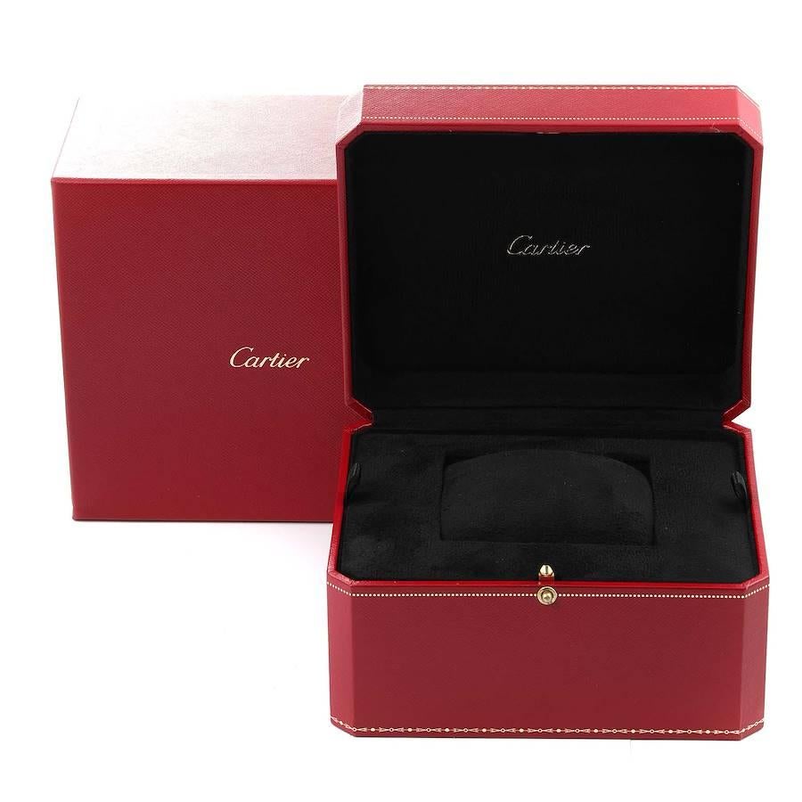Cartier Tank Francaise Rose Gold Diamond Burgundy Strap Ladies Watch WE104531 3