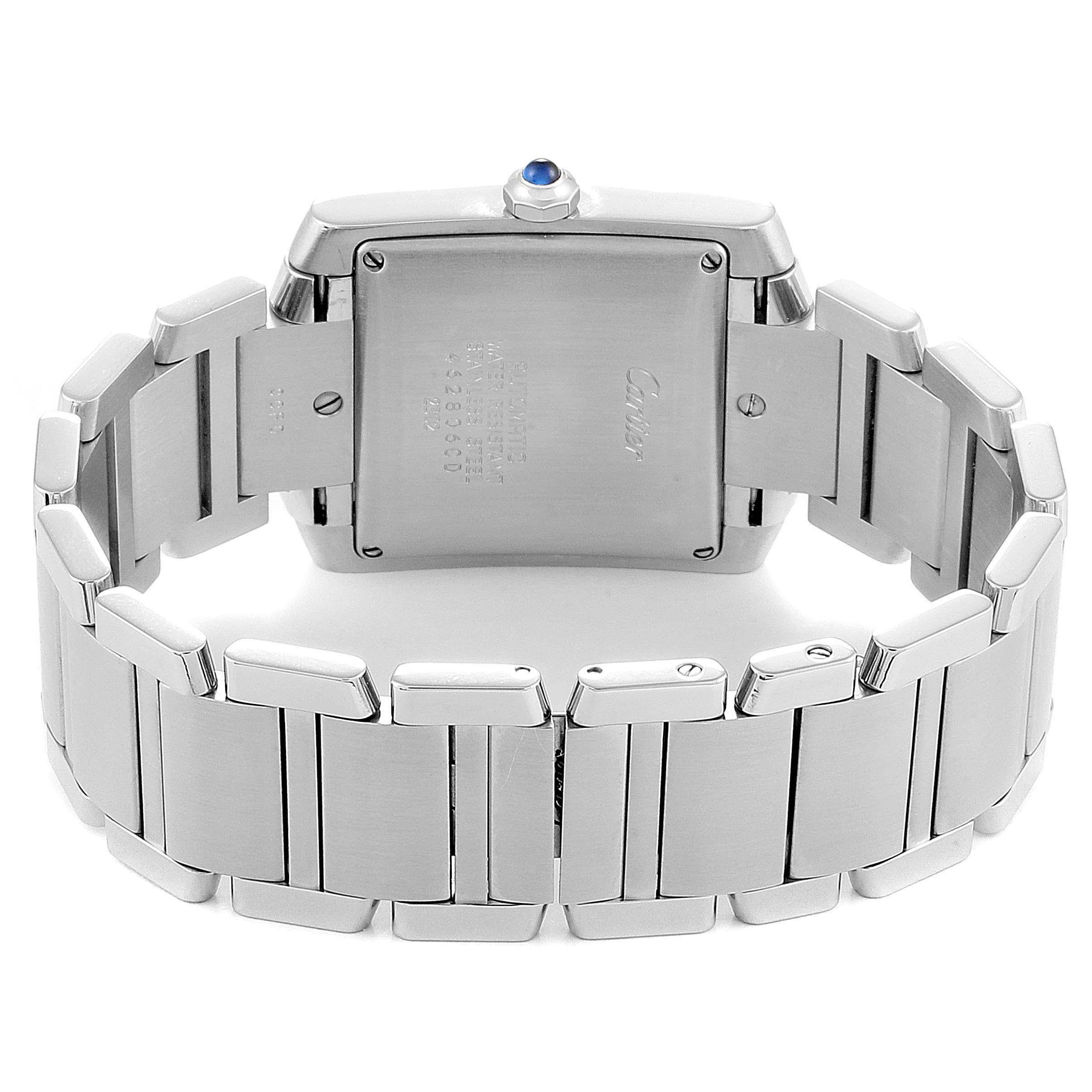 Cartier Tank Francaise Silver Dial Automatic Steel Men's Watch W51002Q3 For Sale 4