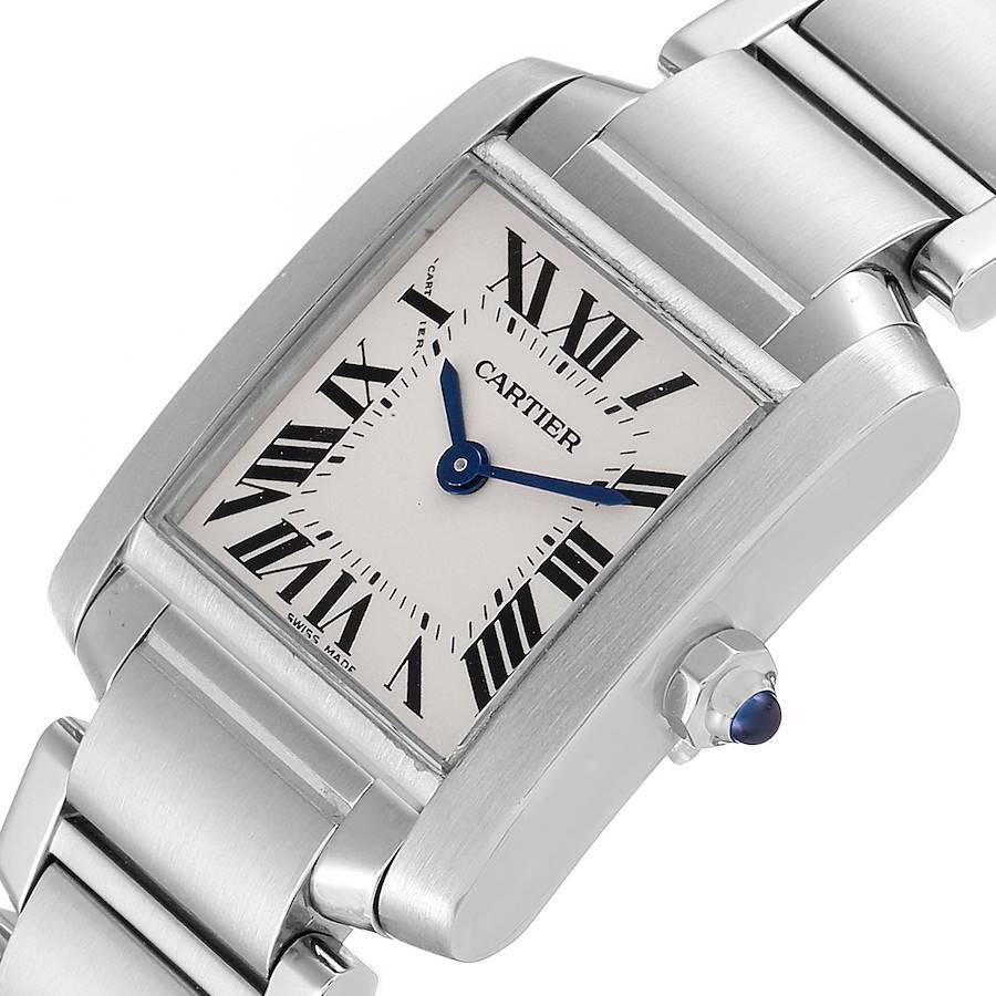 Cartier Tank Francaise Silver Dial Blue Hands Ladies Watch W51008Q3 1