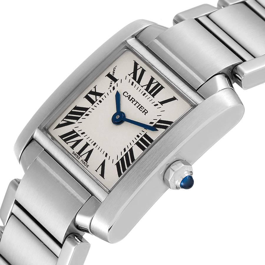 Cartier Tank Francaise Silver Dial Blue Hands Ladies Watch W51008Q3 1