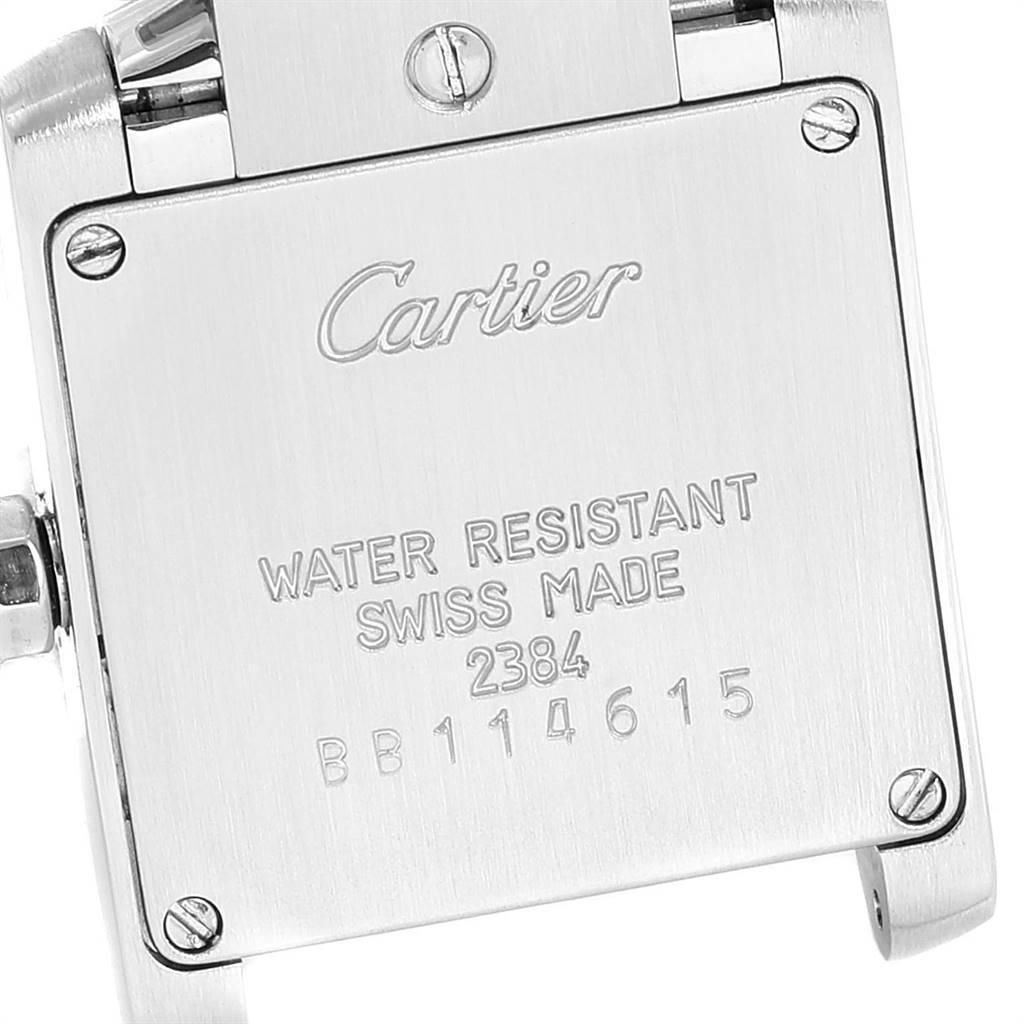 Cartier Tank Francaise Silver Dial Blue Hands Ladies Watch W51008Q3 2