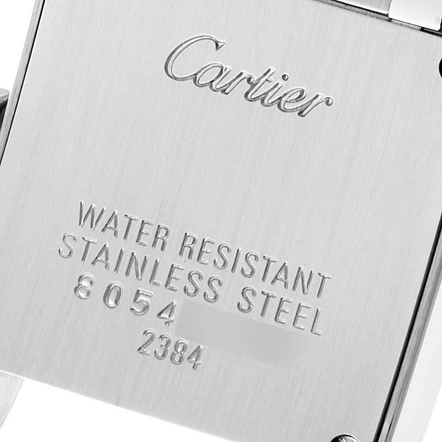 Cartier Tank Francaise Silver Dial Blue Hands Ladies Watch W51008Q3 For Sale 2