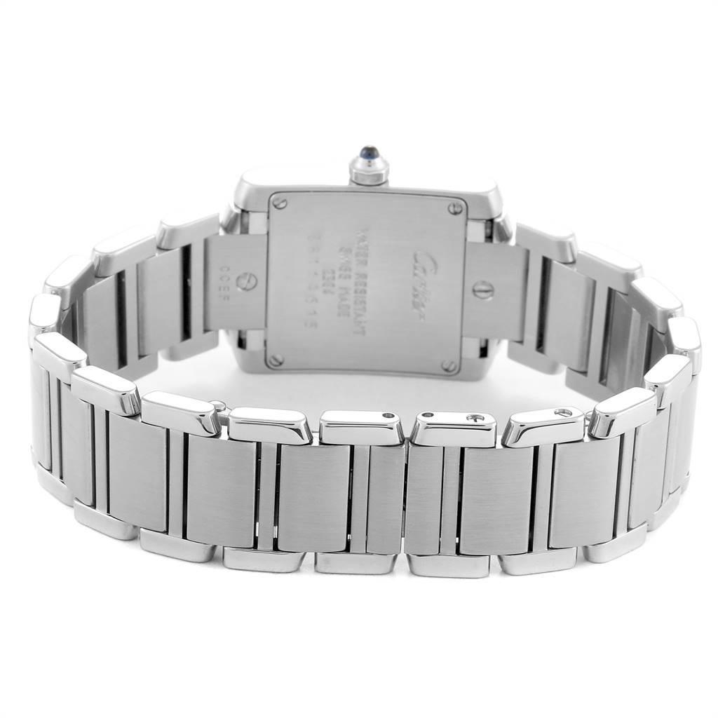 Cartier Tank Francaise Silver Dial Blue Hands Ladies Watch W51008Q3 3