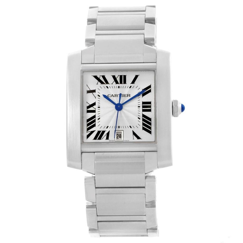 Cartier Tank Francaise Silver Dial Steel Automatic Men's Watch W51002Q3 5