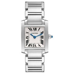 Cartier Tank Francaise Silver Dial Steel Ladies Watch W51008Q3