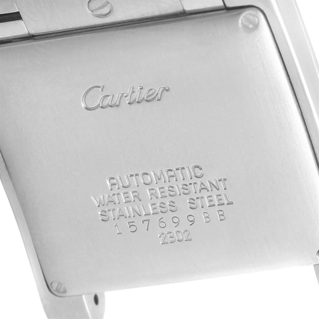Cartier Tank Francaise Silver Roman Dial Steel Watch Model W51002Q3 1