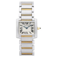 Cartier Tank Française SM W51007Q4 Gold & Steel Ladies Watch - Luxurious