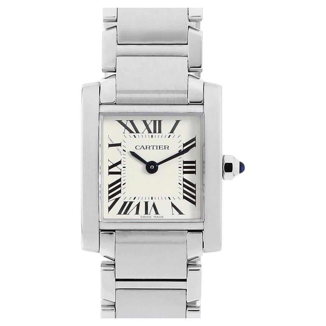 Cartier Tank Française SM W51008Q3 Gebrauchte Damenuhr Authentischer Luxus Zeitmesser