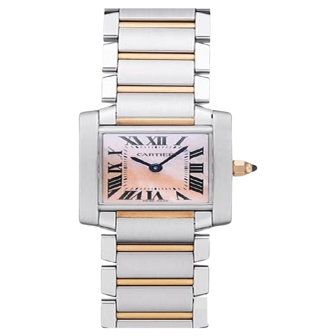 Cartier Tank Française SM W51027Q4 - Elegant Ladies' Gold & Steel Watch
