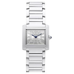 Cartier Tank Française SM WSTA0065 - Elegant Women's Stainless Steel Watch