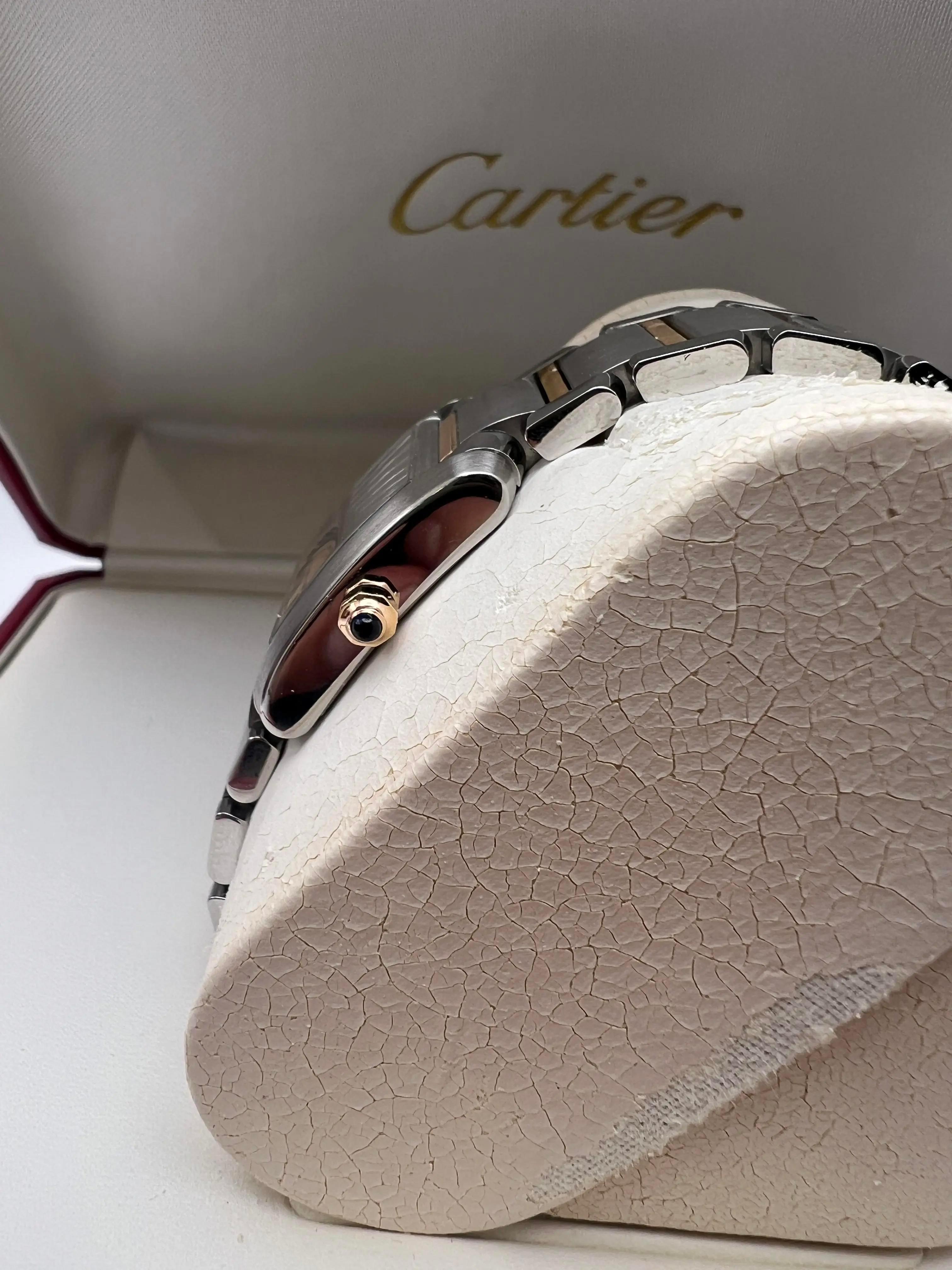 Cartier Tank Francaise Small 18K Two Tone Rose Pink MOP Dial Box Papers W51027Q4 For Sale 4