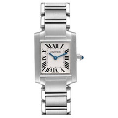 Cartier Tank Francaise Small Quartz Silver Dial Steel Ladies Watch W51008Q3