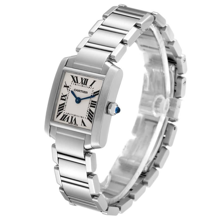 Women's Cartier Tank Francaise Small Silver Dial Steel Ladies Watch W51008Q3 Box Papers