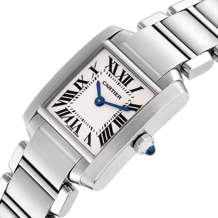 Women's Cartier Tank Francaise Small Silver Dial Steel Ladies Watch W51008Q3 Box Papers