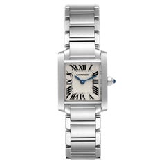 Cartier Tank Francaise Small Silver Dial Steel Ladies Watch W51008Q3