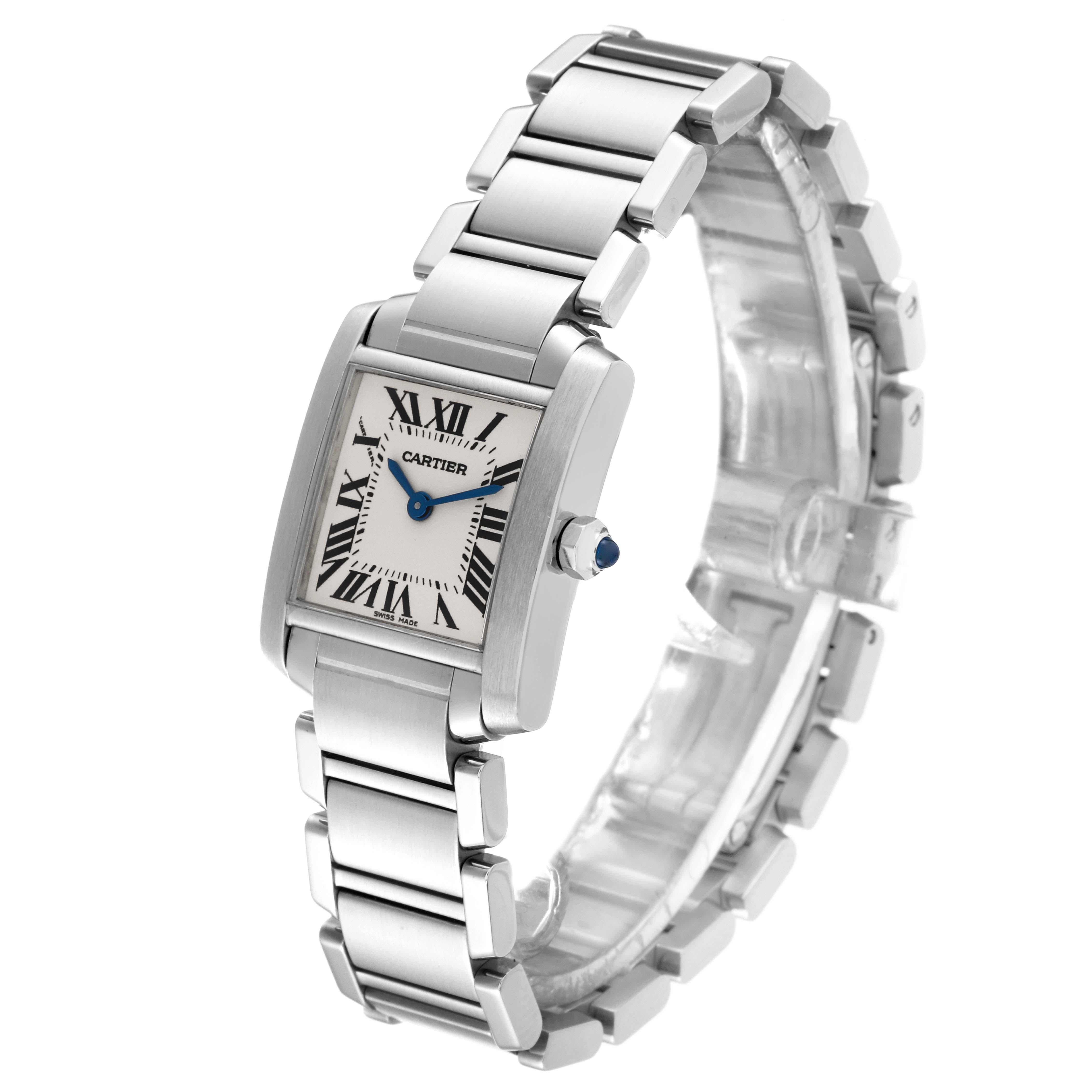 Women's Cartier Tank Francaise Small Silver Dial Steel Ladies Watch W51008Q3