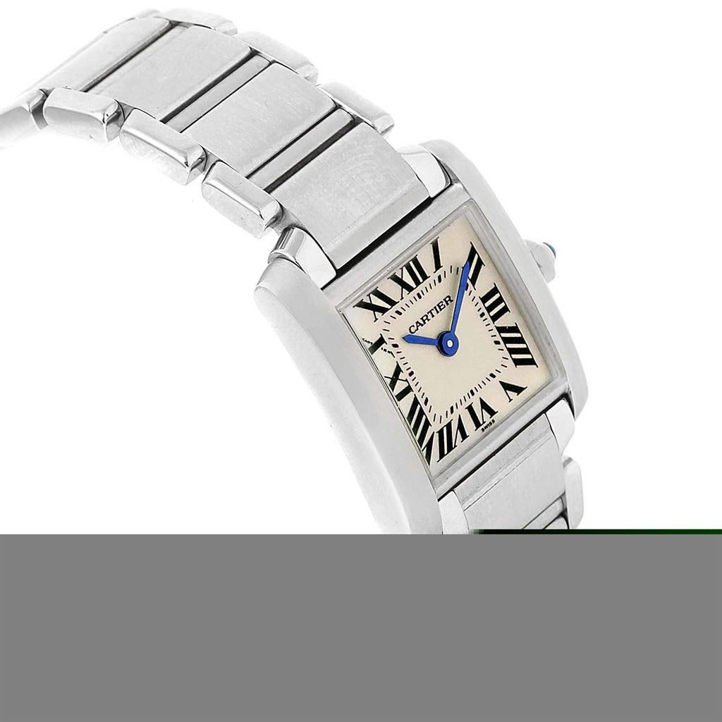 Cartier Tank Francaise Small Silver Dial Steel Ladies Watch W51008Q3 1