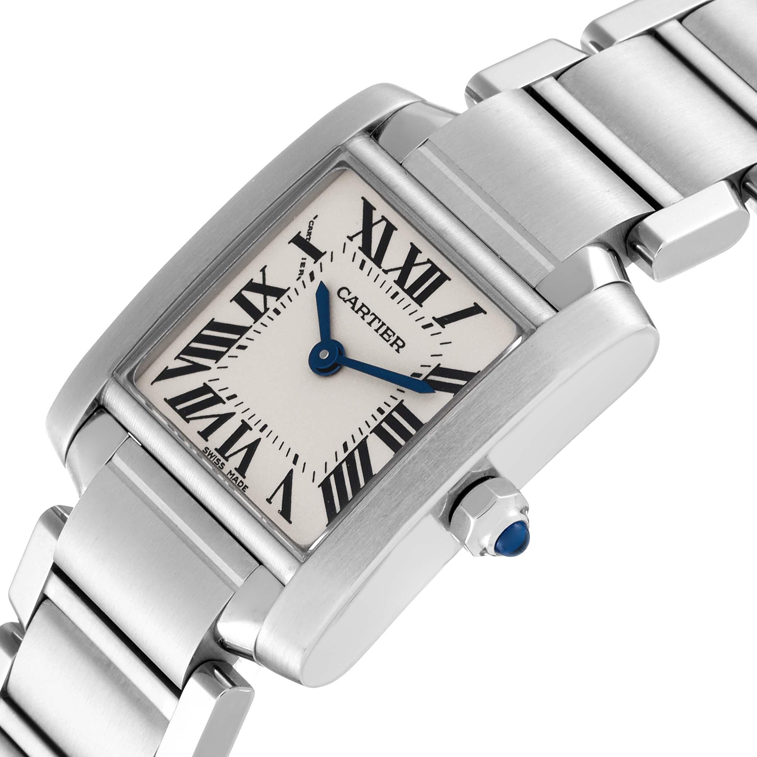 Cartier Tank Francaise Small Silver Dial Steel Ladies Watch W51008Q3 1