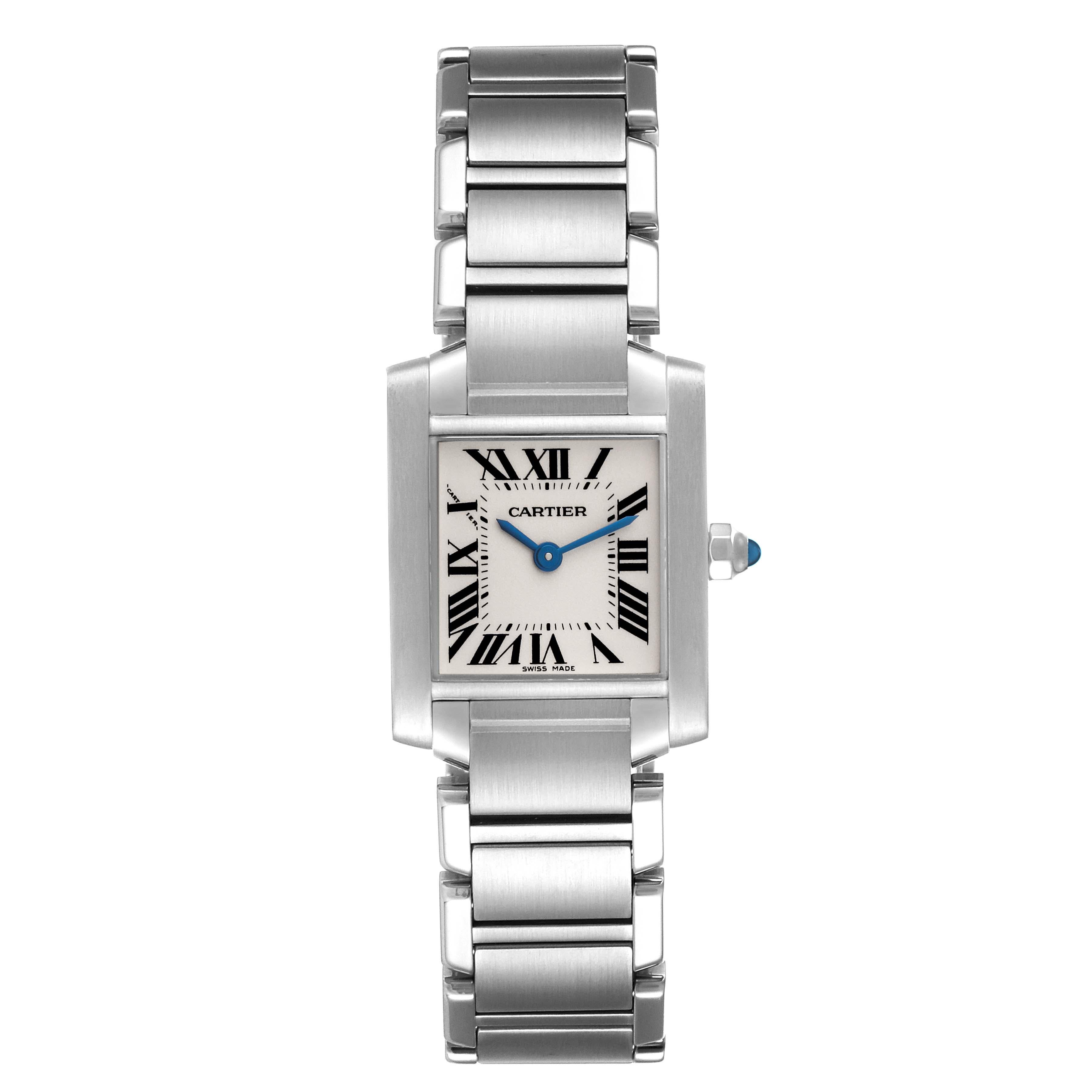 Cartier Tank Francaise Small Silver Dial Steel Ladies Watch W51008Q3 1