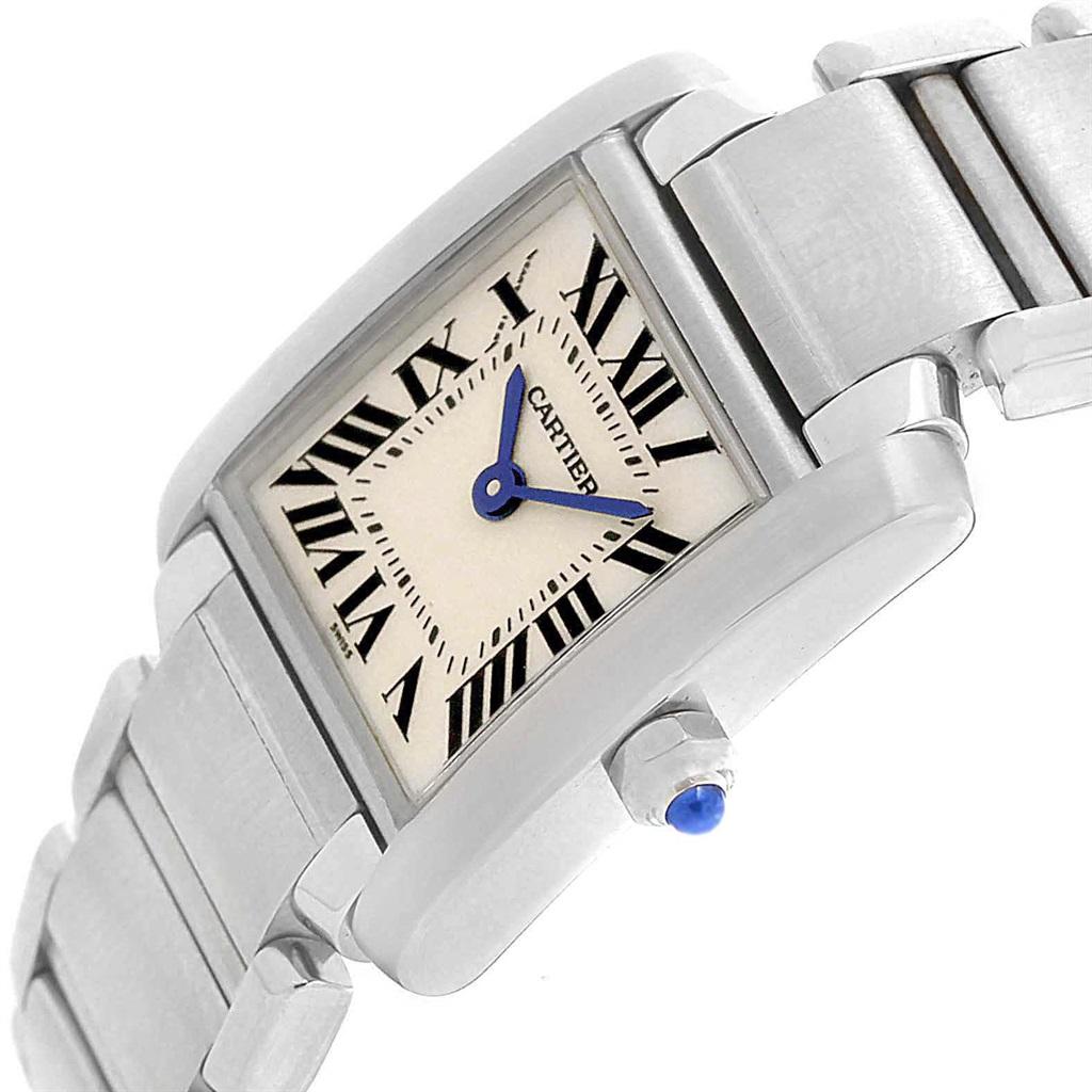 Cartier Tank Francaise Small Silver Dial Steel Ladies Watch W51008Q3 2