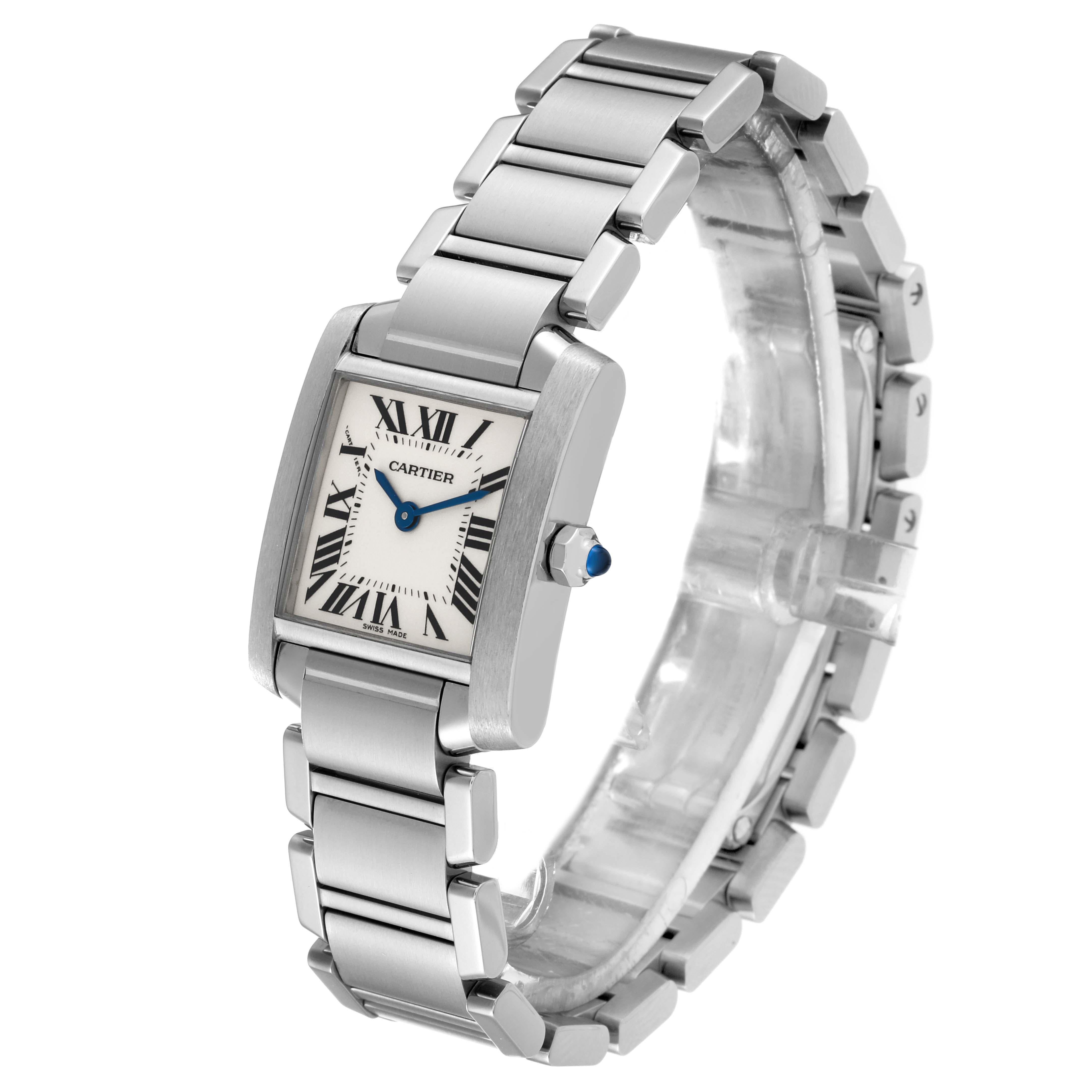 Cartier Tank Francaise Small Silver Dial Steel Ladies Watch W51008Q3 4