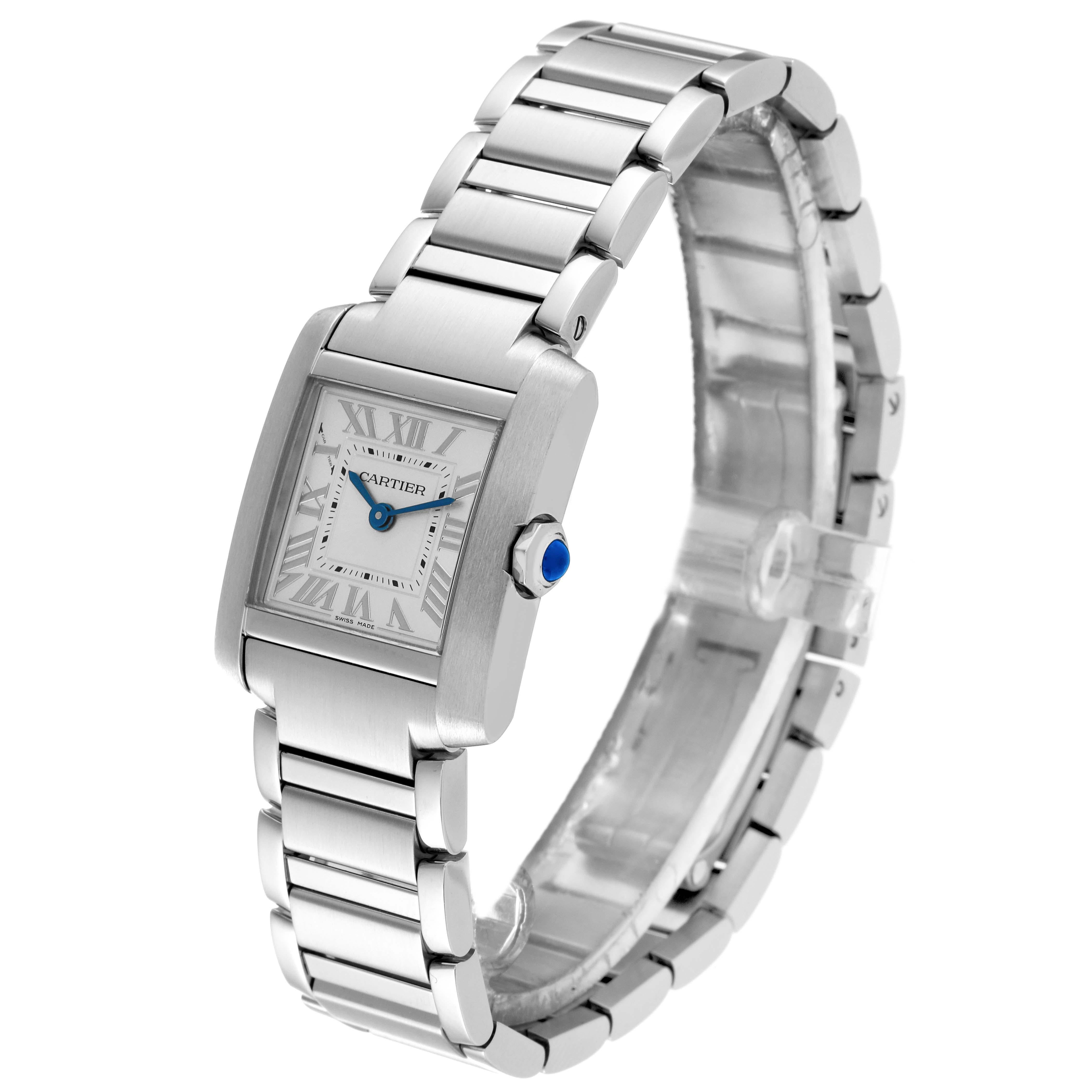 Women's Cartier Tank Francaise Small Silver Dial Steel Ladies Watch WSTA0065