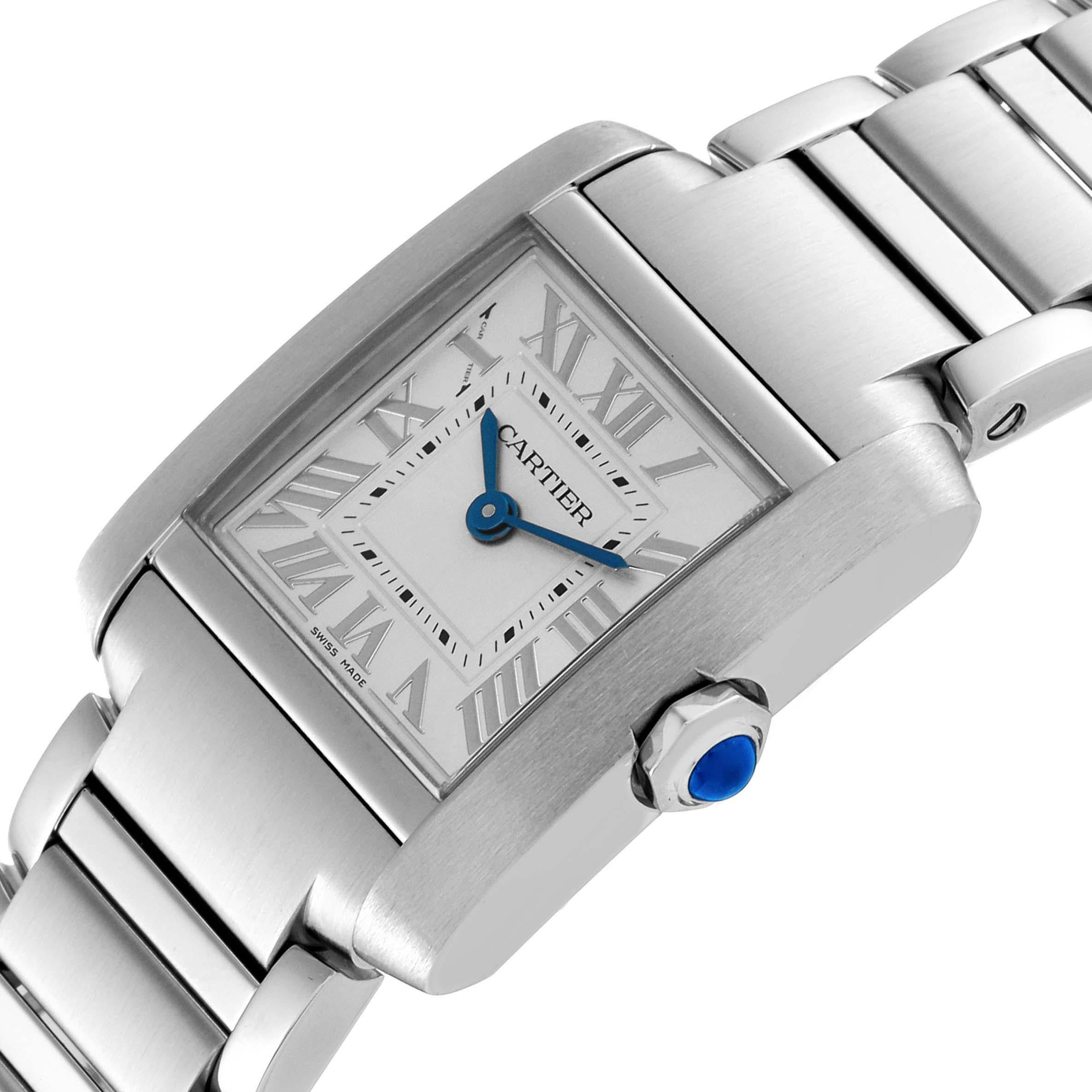 Cartier Tank Francaise Small Silver Dial Steel Ladies Watch WSTA0065 1