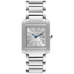 Cartier Tank Francaise Orologio da donna in acciaio con quadrante argento WSTA0065