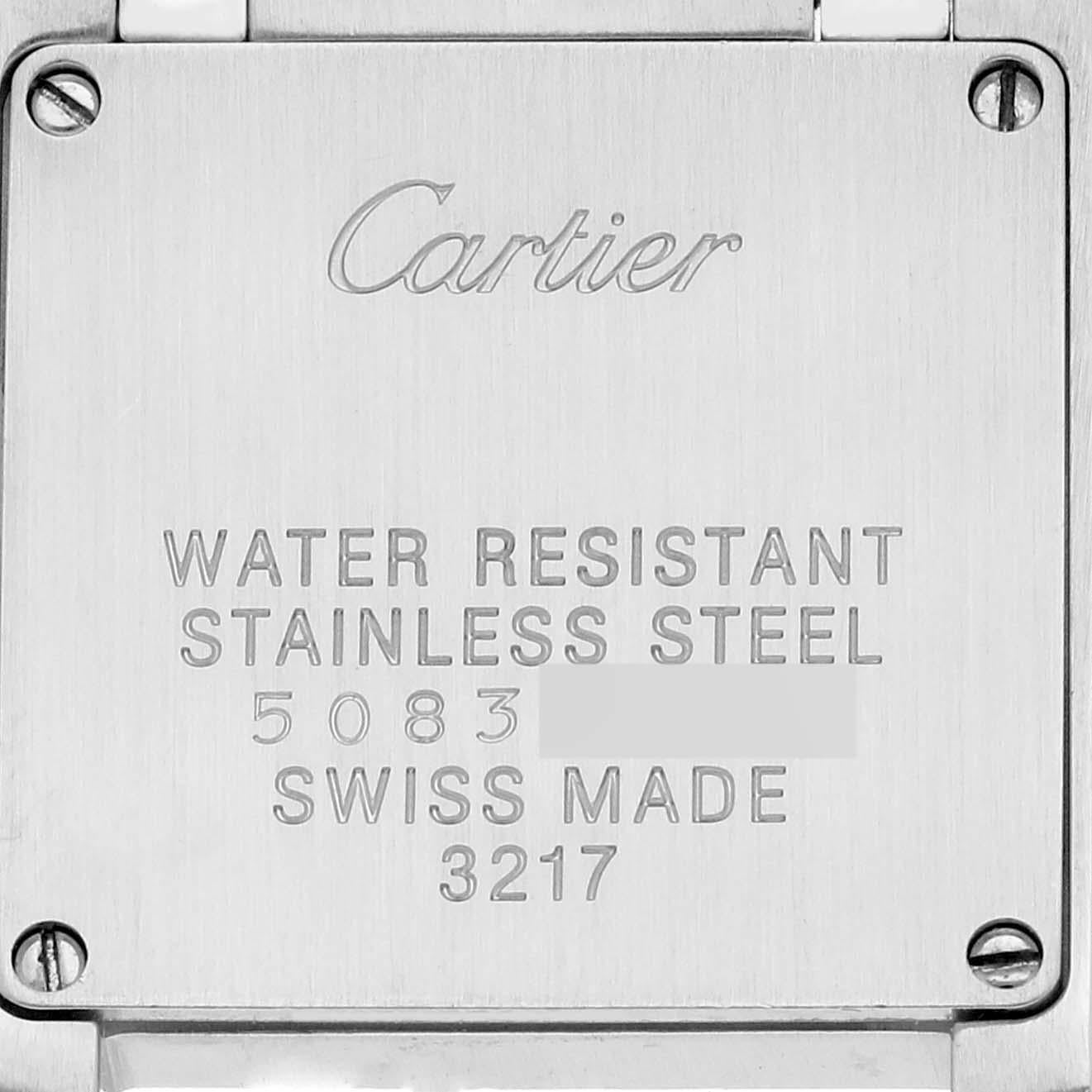 Cartier Tank Francaise Kleine Stahl Diamant-Zifferblatt Damenuhr WE110006 im Zustand „Hervorragend“ im Angebot in Atlanta, GA