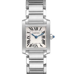 Cartier Tank Francaise Small Steel Ladies Watch W51008Q3 Box Papers